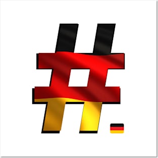 Hashtag Flag - Germany with flag icon Posters and Art